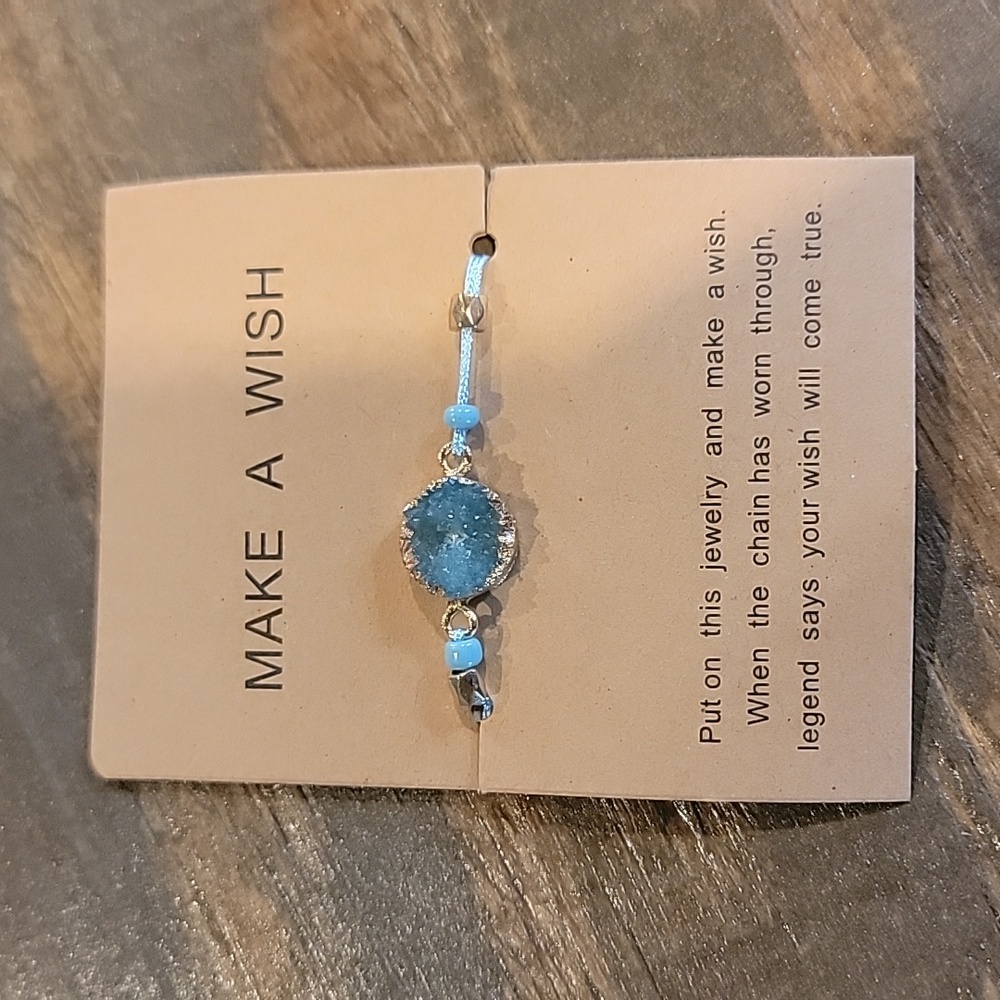 adjustable ladies bracelet in teal